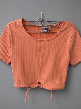 Puma Peach Rose Ribbed Crop top